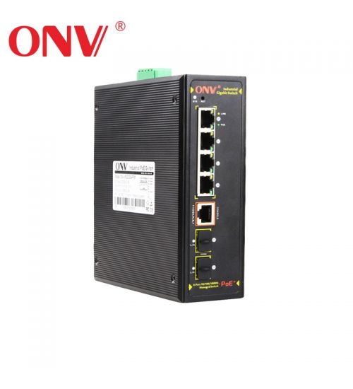 6 портов индустриален PoE комутатор (switch) ONV-IPS33064PFM